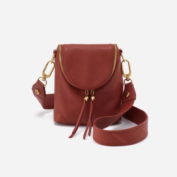 NEW HOBO women's fern crossbody bag in rust - Picture 1 of 4
